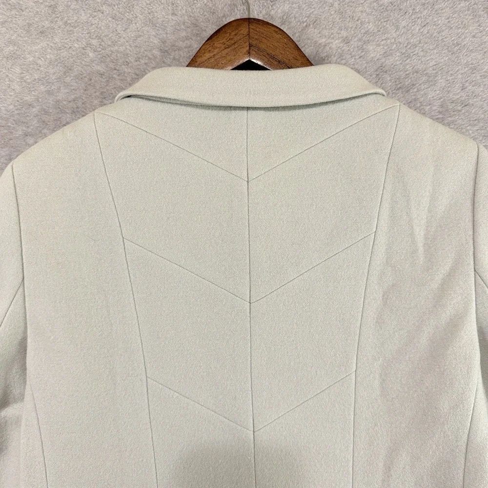 Rena Lange Evening Jacket Womens 12 Dove Gray Wool Lined AS‎ SEEN ON QUEEN SONJA